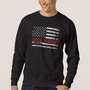 Tandhygiënist USA Vlag Beroep Retro Baantitel Trui