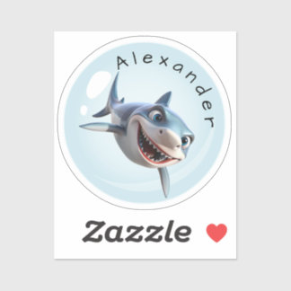 Tandige Haai Personaliseer Sticker