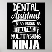 Tandmedewerker ook bekend als fulltime Ninja Poster (Voorkant)