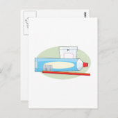 Tandpasta en penseel briefkaart (Voorkant / Achterkant)