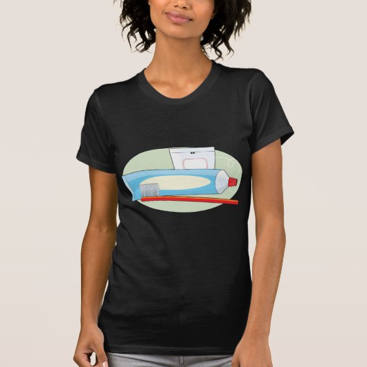 Tandpasta en penseel t-shirt (Voorkant)