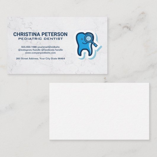 Tandpictogram Afsprakenkaartje (Voorkant / Achterkant)