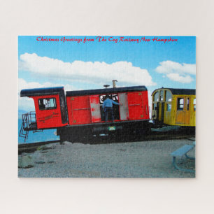 Tandradsspoorlijn New Hampshire. Kerstgroeten Legpuzzel