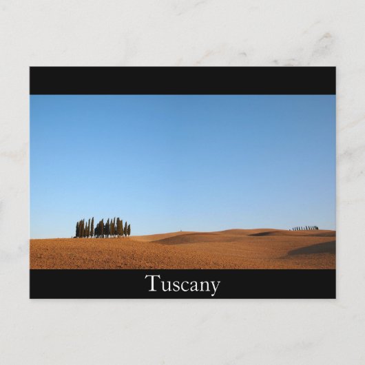 Tandschap in de Toscane en zwarte briefkaarten (Voorkant)
