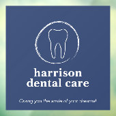 Tandschets Logo Blauw Tandarts Raamsticker (Vel 3)