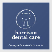 Tandschets Logo Blauw Tandarts Raamsticker (Vel)