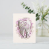 Tandschilderij. Tandarts, Tandartsassistent Sjablo Briefkaart (Staand voorkant)