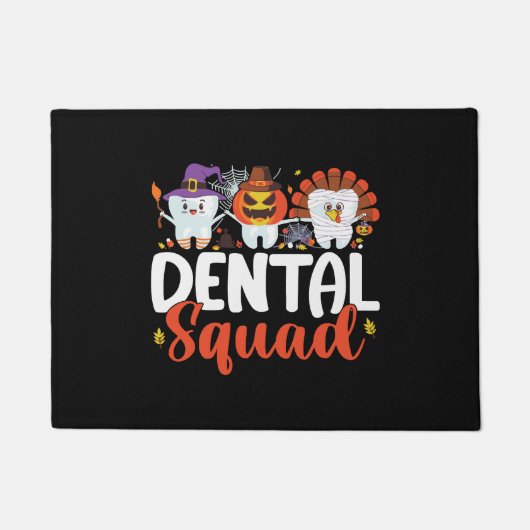 Tandtandtandtandheelkundige Thanksgiving Halloween Deurmat (Voorkant)