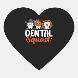 Tandtandtandtandheelkundige Thanksgiving Halloween Hart Sticker