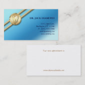 Tandtapijten Logo gouden strepen blauw Visitekaart Afsprakenkaartje (Voorkant / Achterkant)