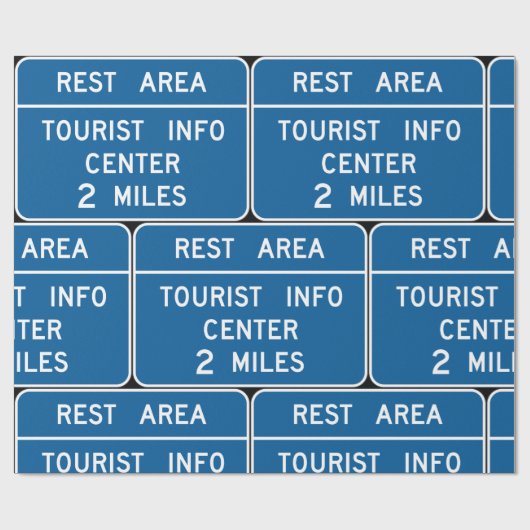 Tanduiding van het toeristisch informatiecentrum cadeaupapier (Vlak)