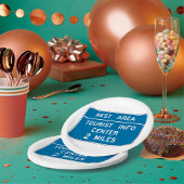 Tanduiding van het toeristisch informatiecentrum papieren bordje