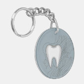 Tandverzorging Design Moderne Molaar Sleutelhanger (Voorkant Links)