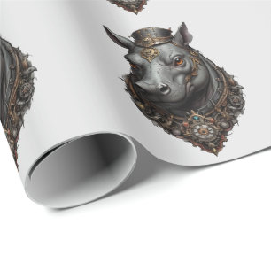 "Tandwiel-aangedreven reus: de Steampunk-nijlpaard Cadeaupapier