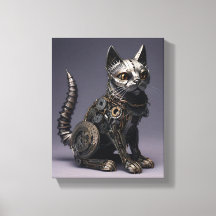Tandwielen en whiskers: Steampunk Metal Cat