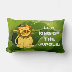 Tane Leeuw En Groene Hostas Koning Van De Jungle Kussen