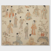 Tang Dynasty Handmaidens Gift Wrap Cadeaupapier (Vlak)