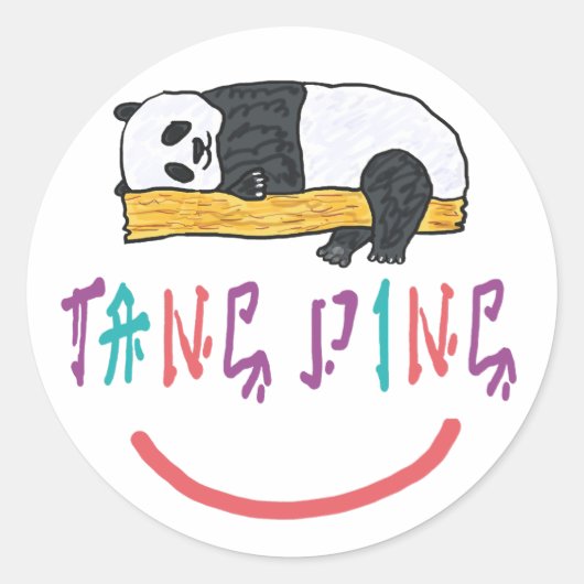 Tang Ping Ronde Sticker (Voorkant)