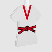 Tang Soo Do 1er Gup Ceinture rouge Personnalisée (devant)