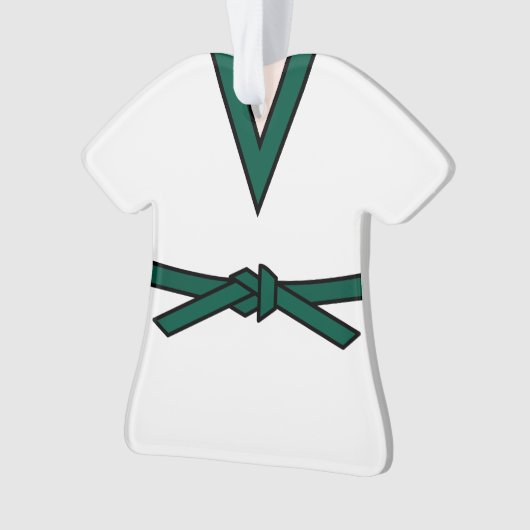Tang Soo Do 6th Gup Ceinture verte avec nom (devant)