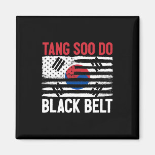 Tang Soo Do Black Belt Karate Fighter Koreaanse Ma Magneet