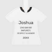 Tang Soo Do Blue Belt op maat Ornament (achterkant)