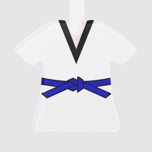 Tang Soo Do Blue Belt op maat Ornament (voorkant)