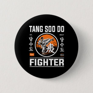 Tang Soo Do Fighter - Voor de fan van Koreaans kar Ronde Button 5,7 Cm