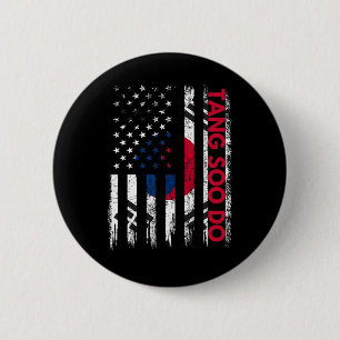 Tang Soo do Karate Martial Arts Training Korean FL Ronde Button 5,7 Cm