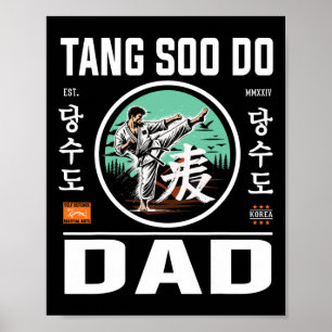 Tang Soo Do Karate Papa voor Martial Arts en Vader Poster