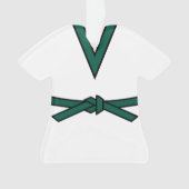 Tang Soo doet de 6e groene gordel met naam Ornament (voorkant)