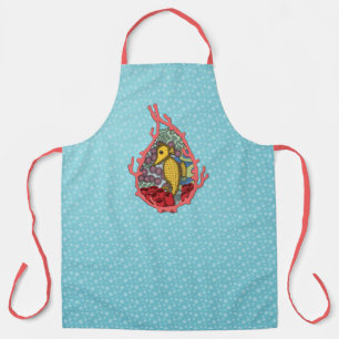 Tanga het Seahorse All-Over Print Schort