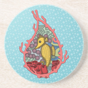 Tanga the Seahorse Dessous de verre de grès