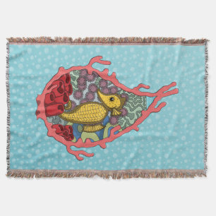 Tanga the Seahorse Throw Blanket Deken