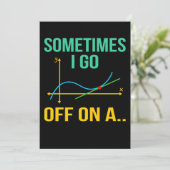 Tangent Wiskunde docent wiskunde Wiskunde student Bedankkaart (Staand voorkant)