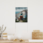 Tanger Marokko Schilderij Kunst Print Poster (Keuken)