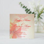 Tangerine Abstracte Floral Kaart (Staand voorkant)