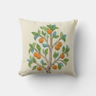 Tangerine Arbre lancer oreiller