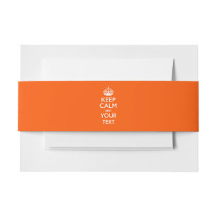 Tangerine BEWAART CALM EN Uw creatieve tekst Uitnodigingen Wikkel