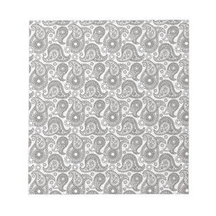 Tangerine Black Paisley Notitieblok