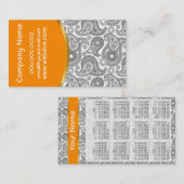 Tangerine Black Paisley Visitekaartje (Voorkant / Achterkant)