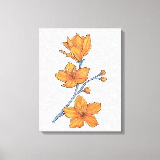 Tangerine Bloesems Canvas Afdruk (Voorkant)