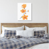 Tangerine Bloesems Canvas Afdruk (Insitu (Slaapkamer))