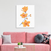 Tangerine Bloesems Canvas Afdruk (Insitu (Woonkamer))