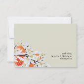 Tangerine Citrus Blooming Branches met grote Flora Bedankkaart (Achterkant)