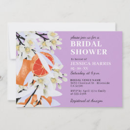 Tangerine Citrus Blooming Branches met grote Flora Kaart