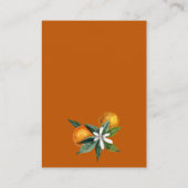 Tangerine Citrus BRUILOFT Details Accommodatie Informatiekaartje (Achterkant)