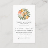 Tangerine Citrus Orchard Boho Botanisch Visitekaartje (Achterkant)