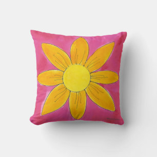 Tangerine Daisy - Pillow Kussen