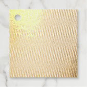 Tangerine Dartk Faux Leather Bedankjes Labels (Voorkant)